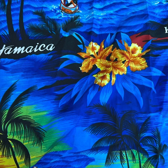 Tropical XL Button Short Sleeve Shirt Camp - Picture 6 of 8